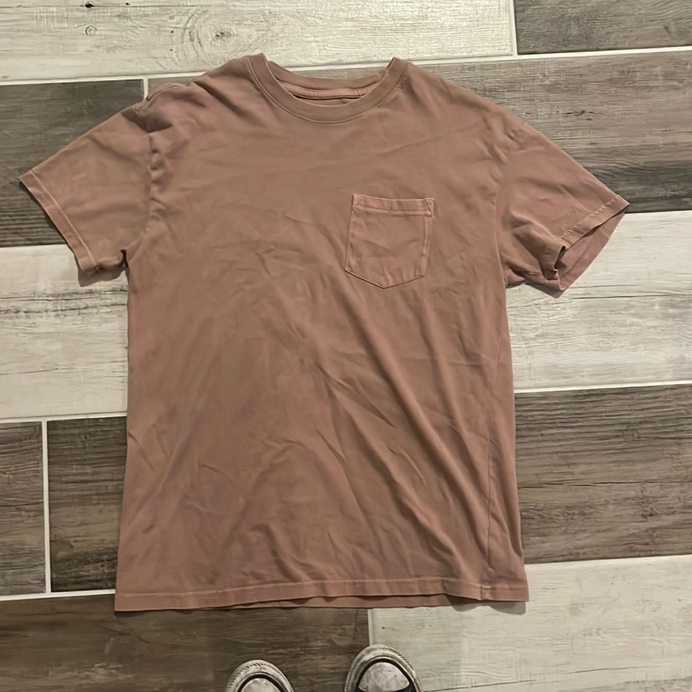 M plain brown good fellow men’s shirt